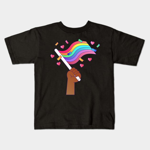 Pride Flag Kids T-Shirt by starnish